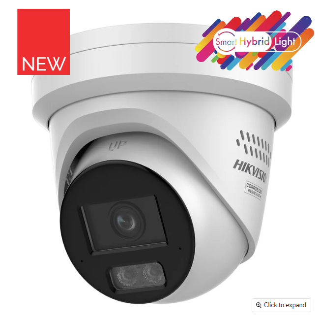 Hikvision IP Hybrid ColorVu 3.0 4MP 30m Turret Dome with Microphone 2.8mm (DS-2CD2347G3-LI2UY-2.8MM)