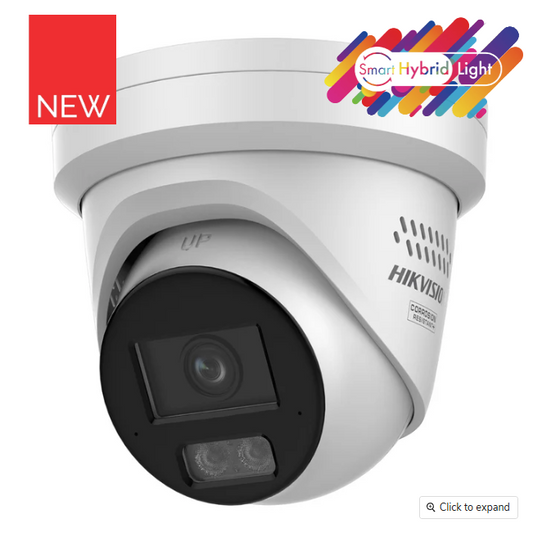 Hikvision IP Hybrid ColorVu 3.0 4MP 30m Turret Dome with Microphone 2.8mm (DS-2CD2347G3-LI2UY-2.8MM)